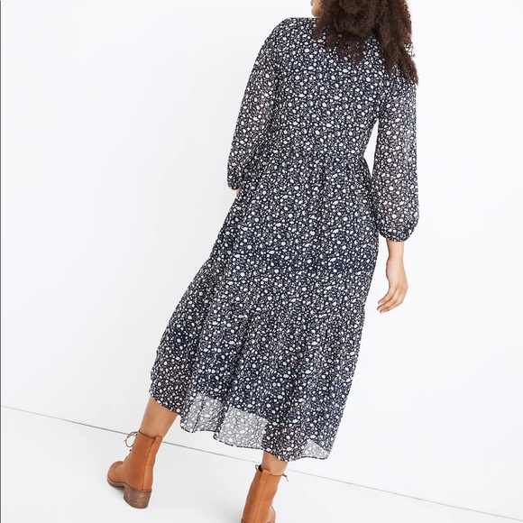 Tie-Waist Midi Dress in Harvest Vine - Picture 4 of 8